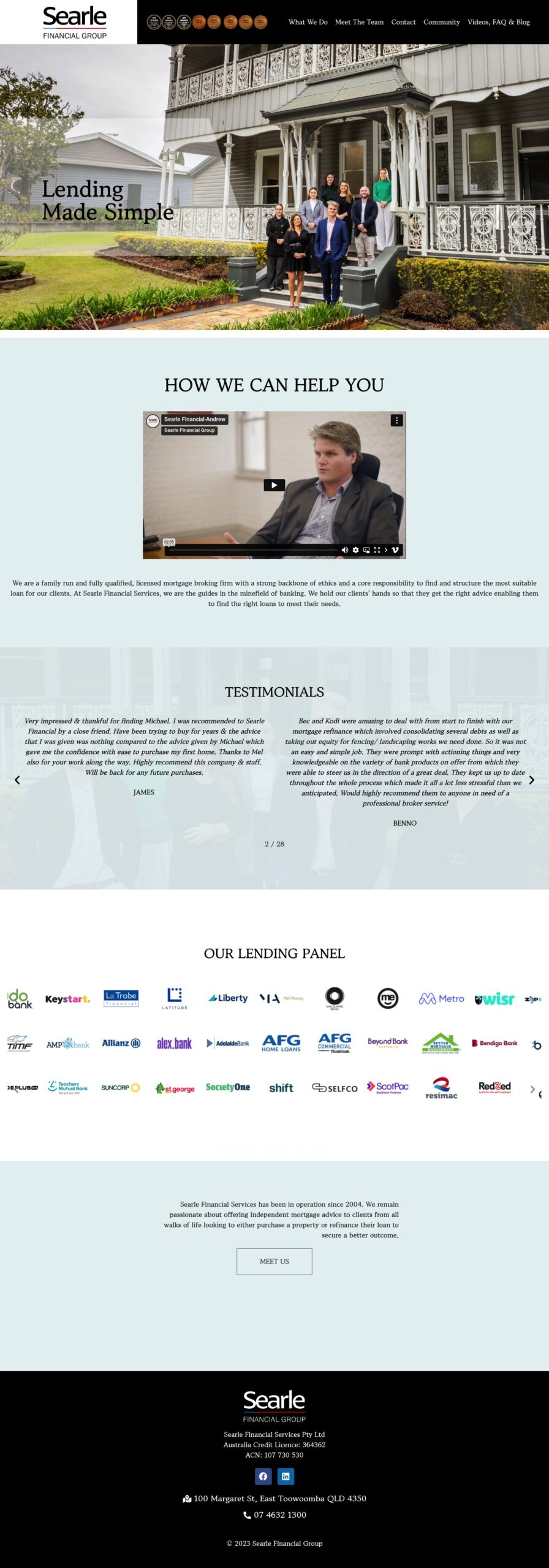 Searlefinancial homepage screenshot