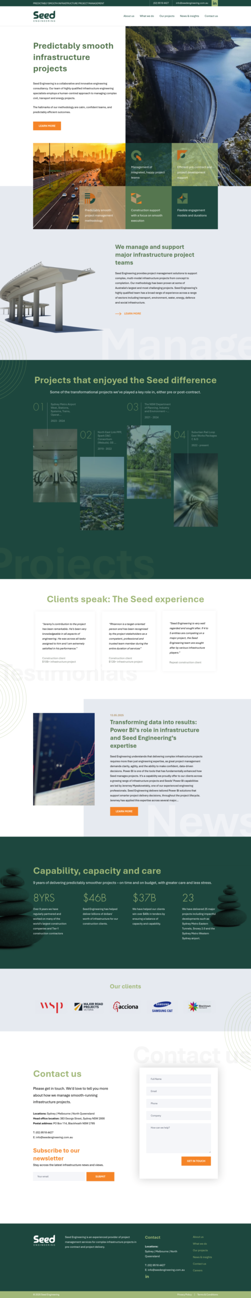Seed Engineering homepage screenshot