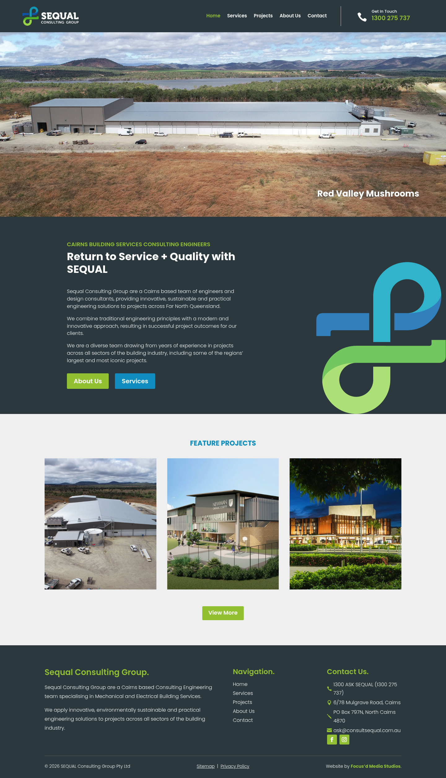Sequal Consulting Group Pty Ltd homepage screenshot