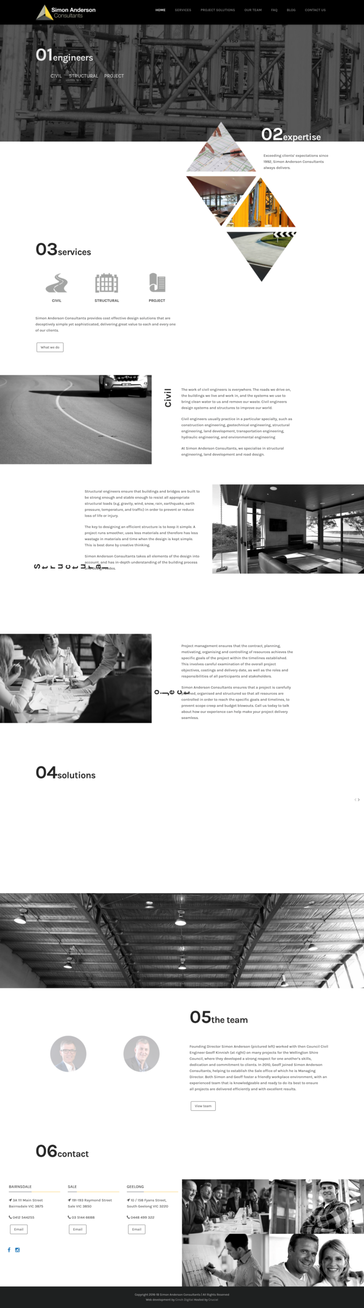 Simon Anderson Consultants homepage screenshot