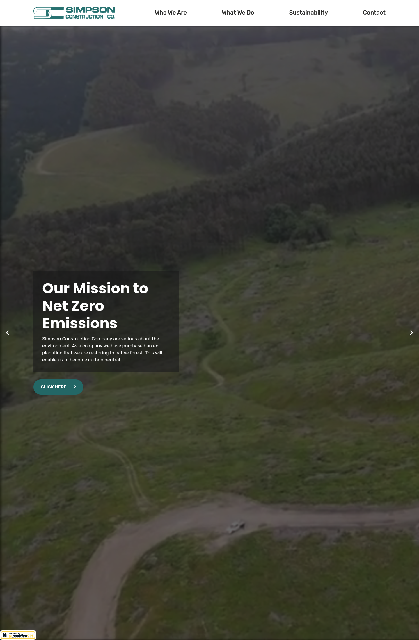 Simpson Construction Co. homepage screenshot