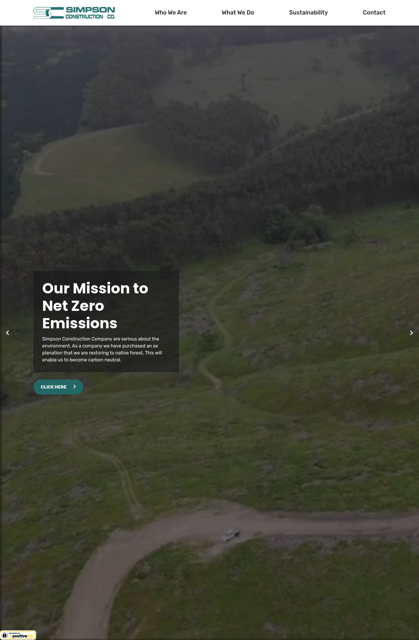 Simpson Construction Co. homepage screenshot
