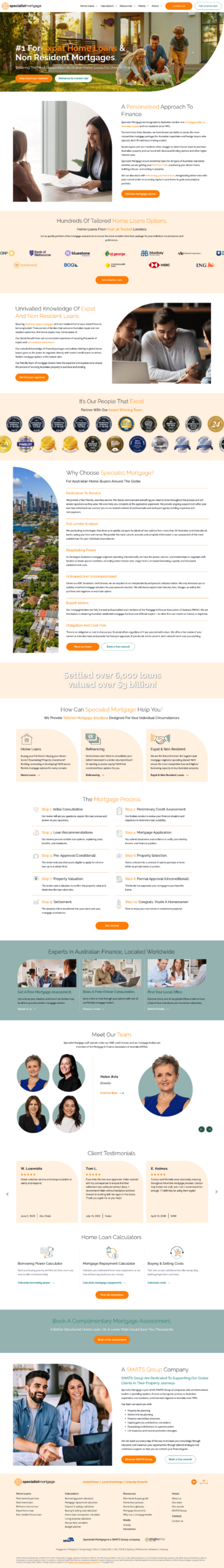 Specialist Mortgage homepage screenshot