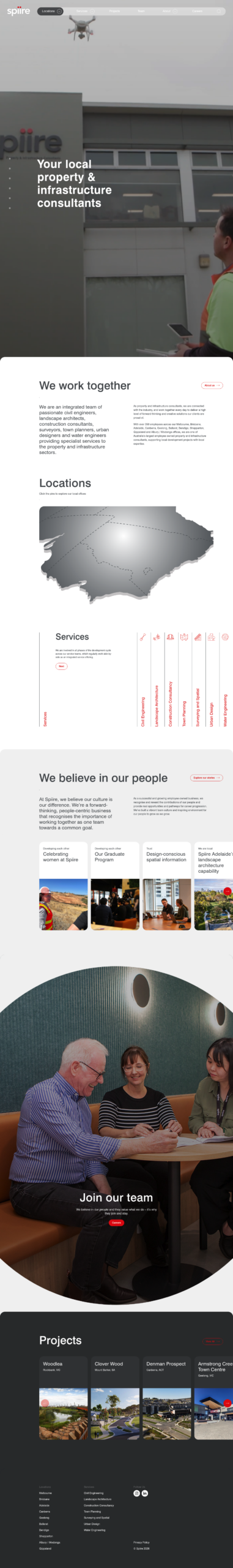Spiire homepage screenshot
