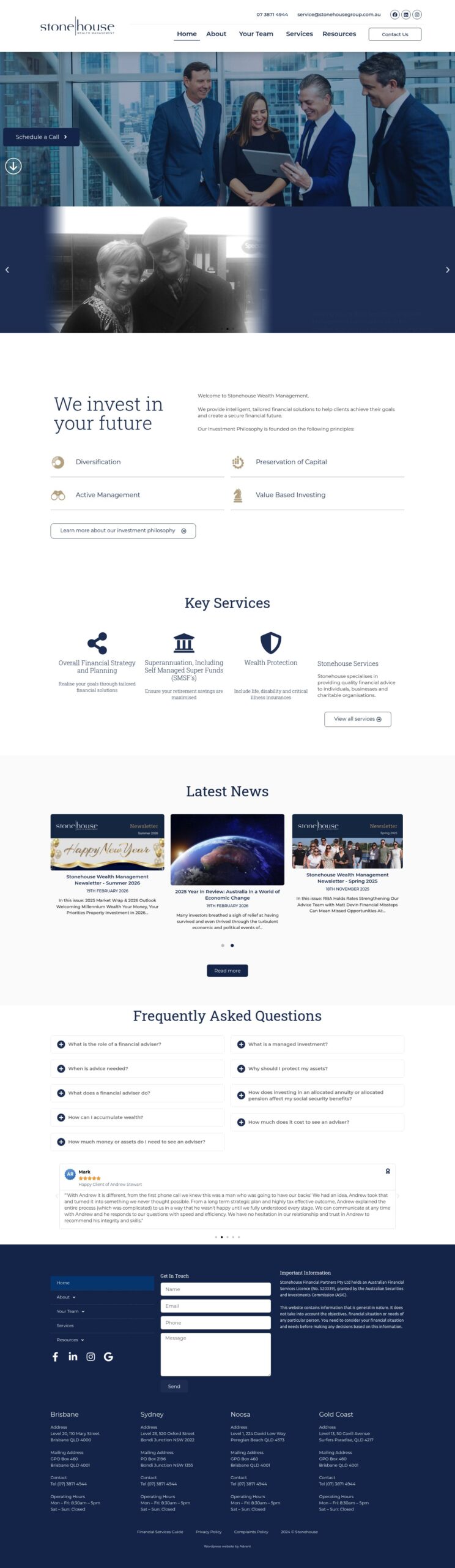 Stonehouse Group homepage screenshot
