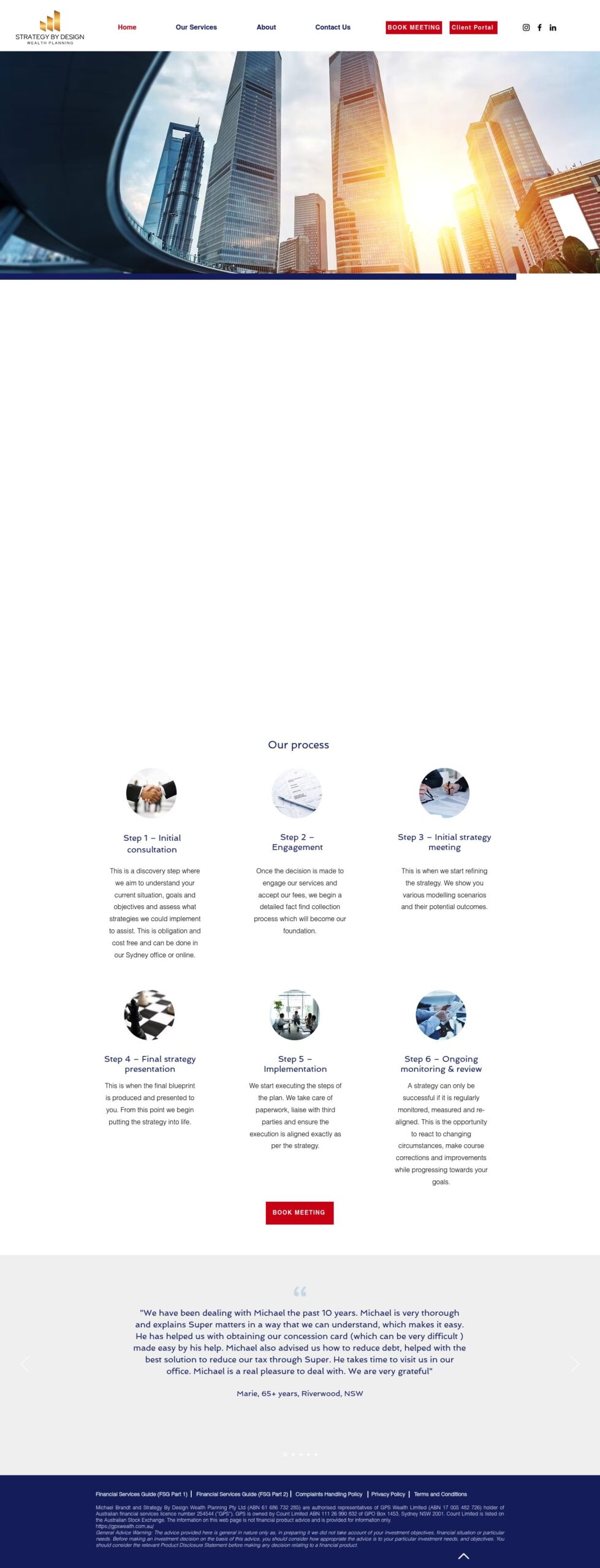 Strategy By Design Wealth Planning homepage screenshot