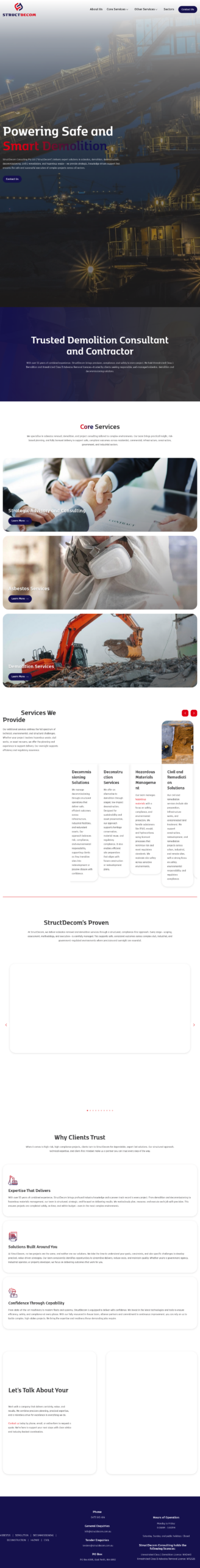 Structdecom Consulting homepage screenshot