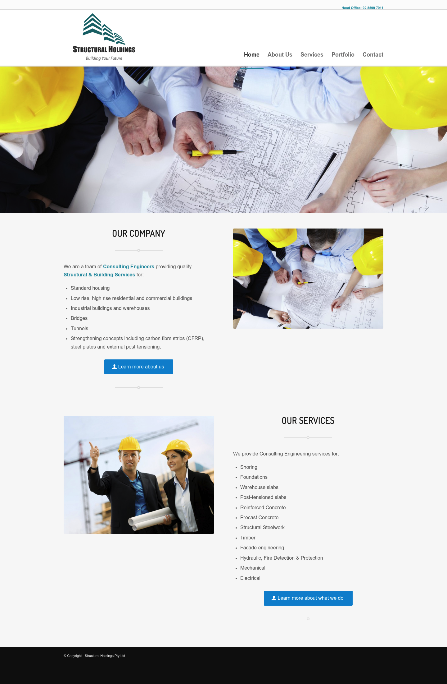 Structural Holdings Pty Ltd homepage screenshot