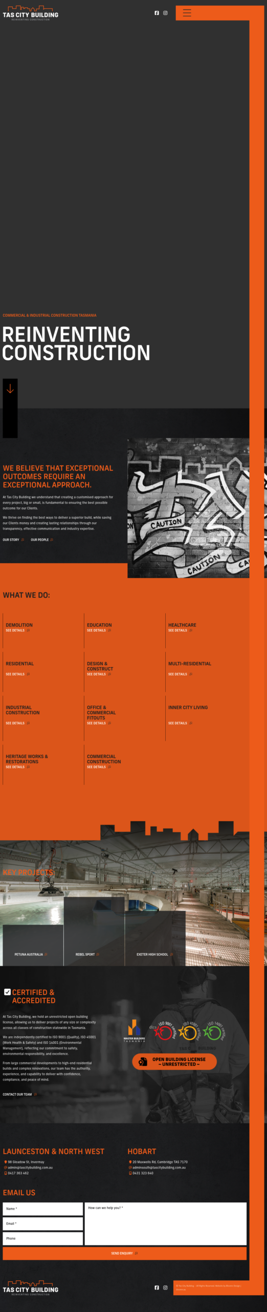 Tascitybuilding homepage screenshot