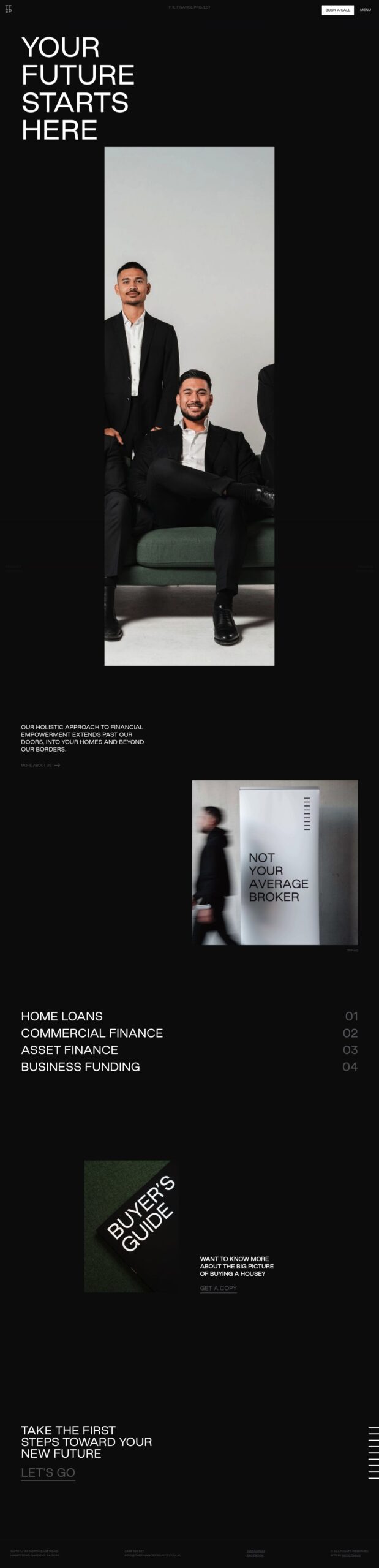 The Finance Project homepage screenshot