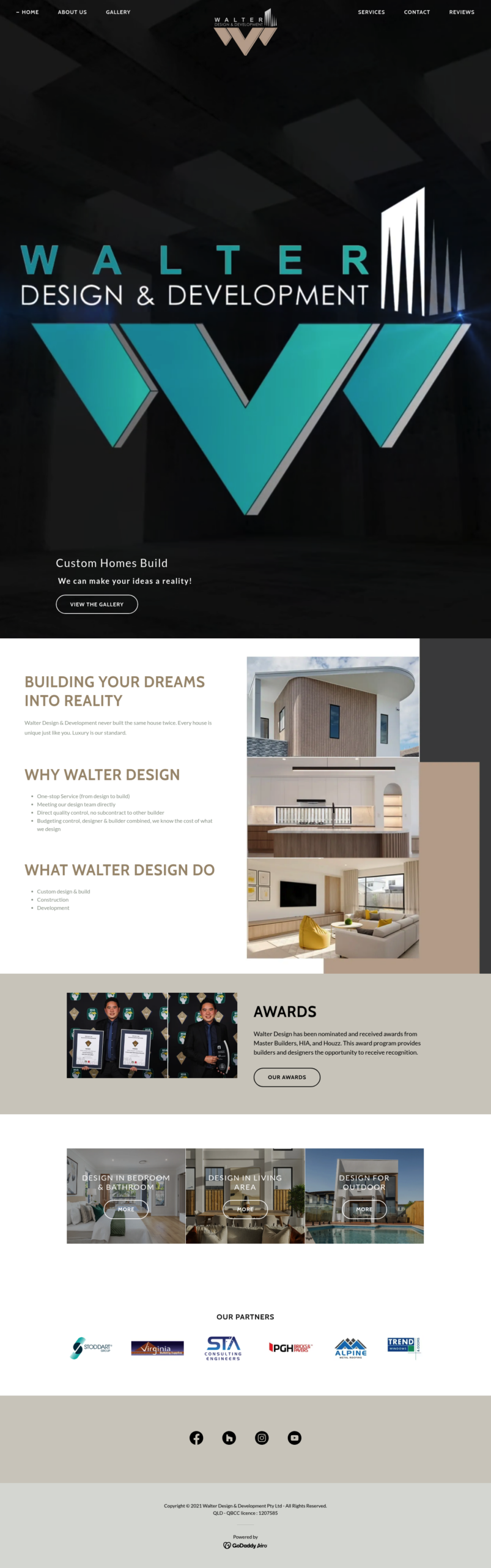 Walter Constructions Pty Ltd homepage screenshot