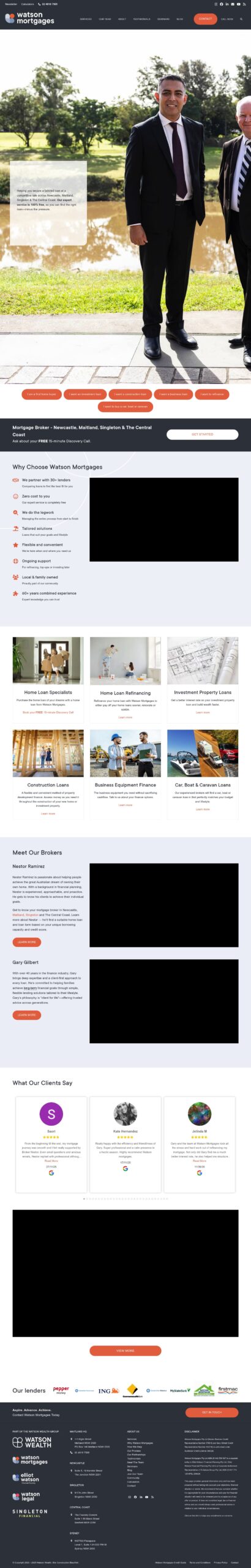 Watson Mortgages homepage screenshot