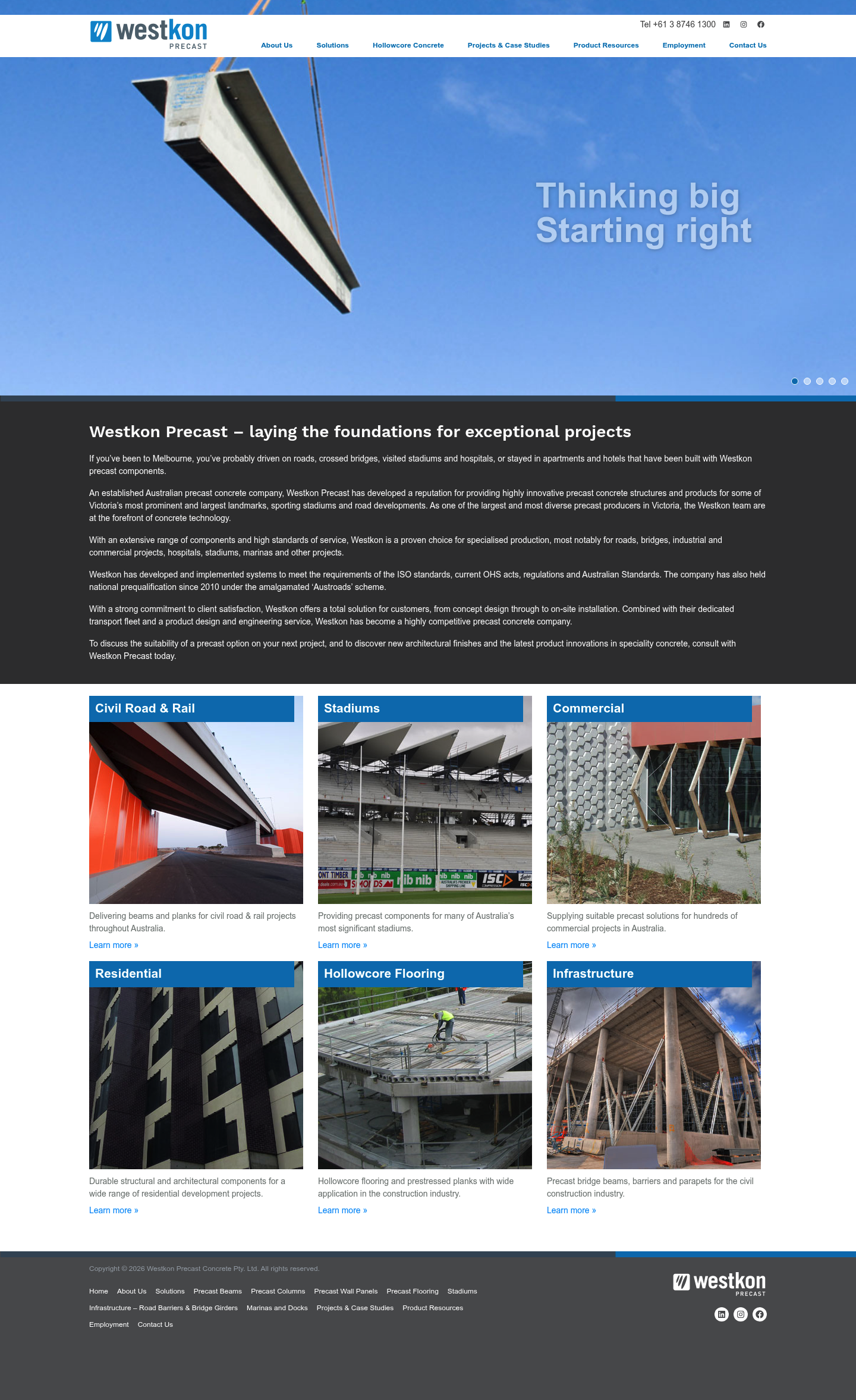 Westkon homepage screenshot