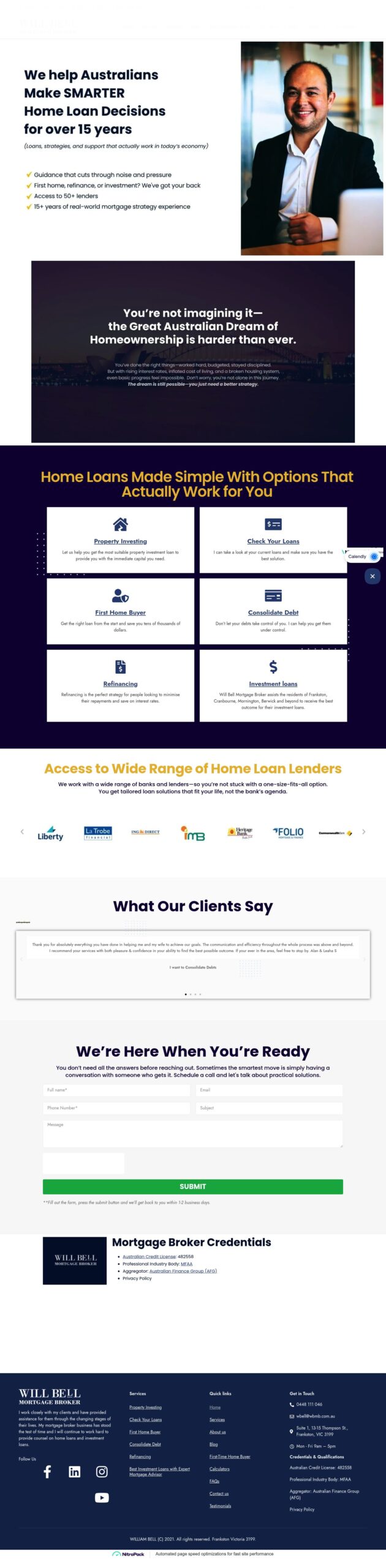 Will Bell Mortgage Broker homepage screenshot