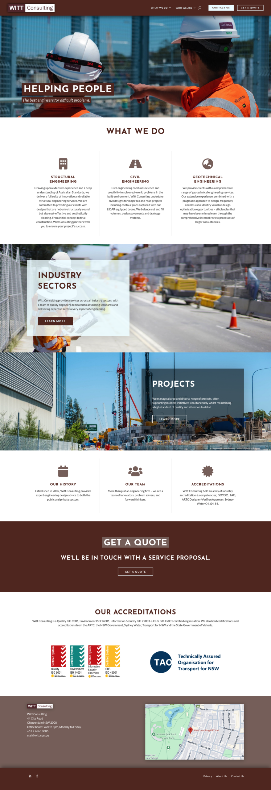 Witt Consulting homepage screenshot