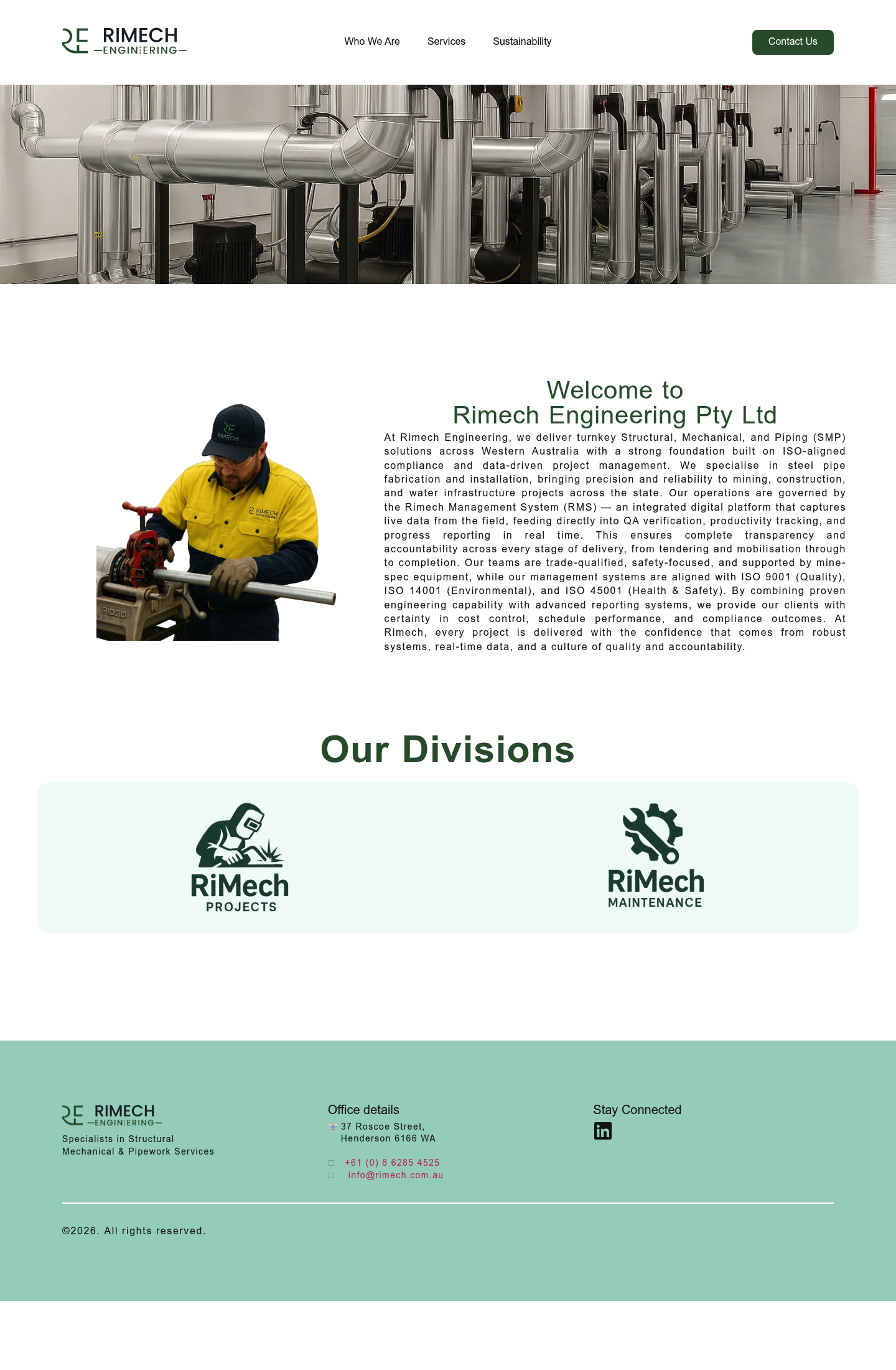 XRT Engineering homepage screenshot