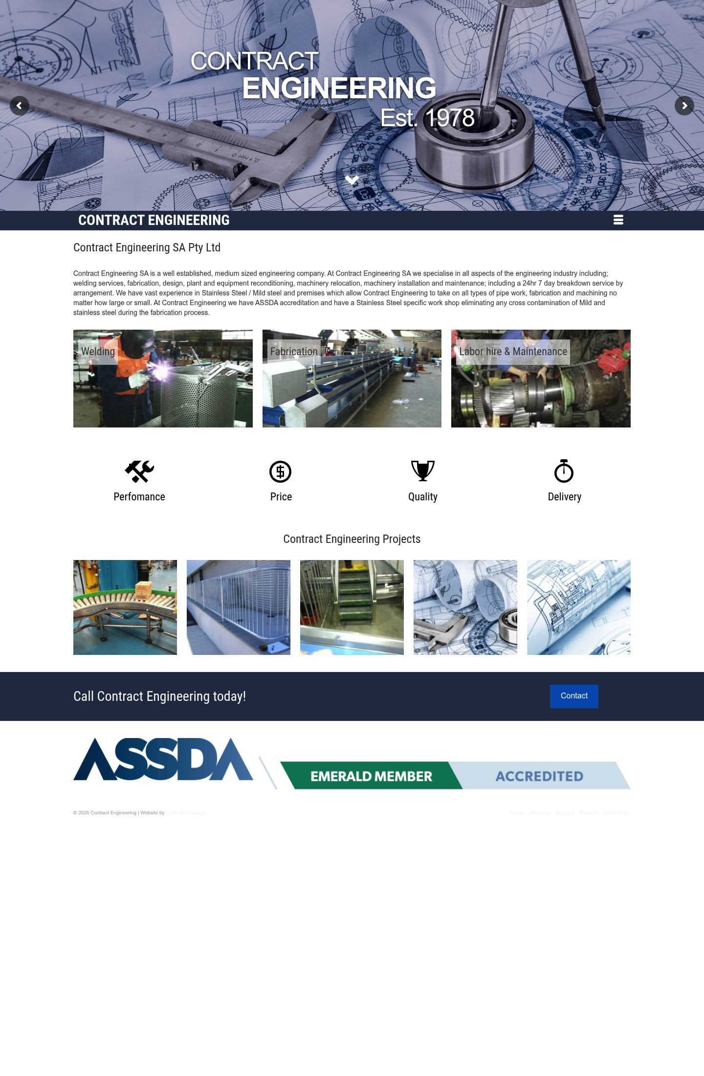 contract engineering homepage screenshot