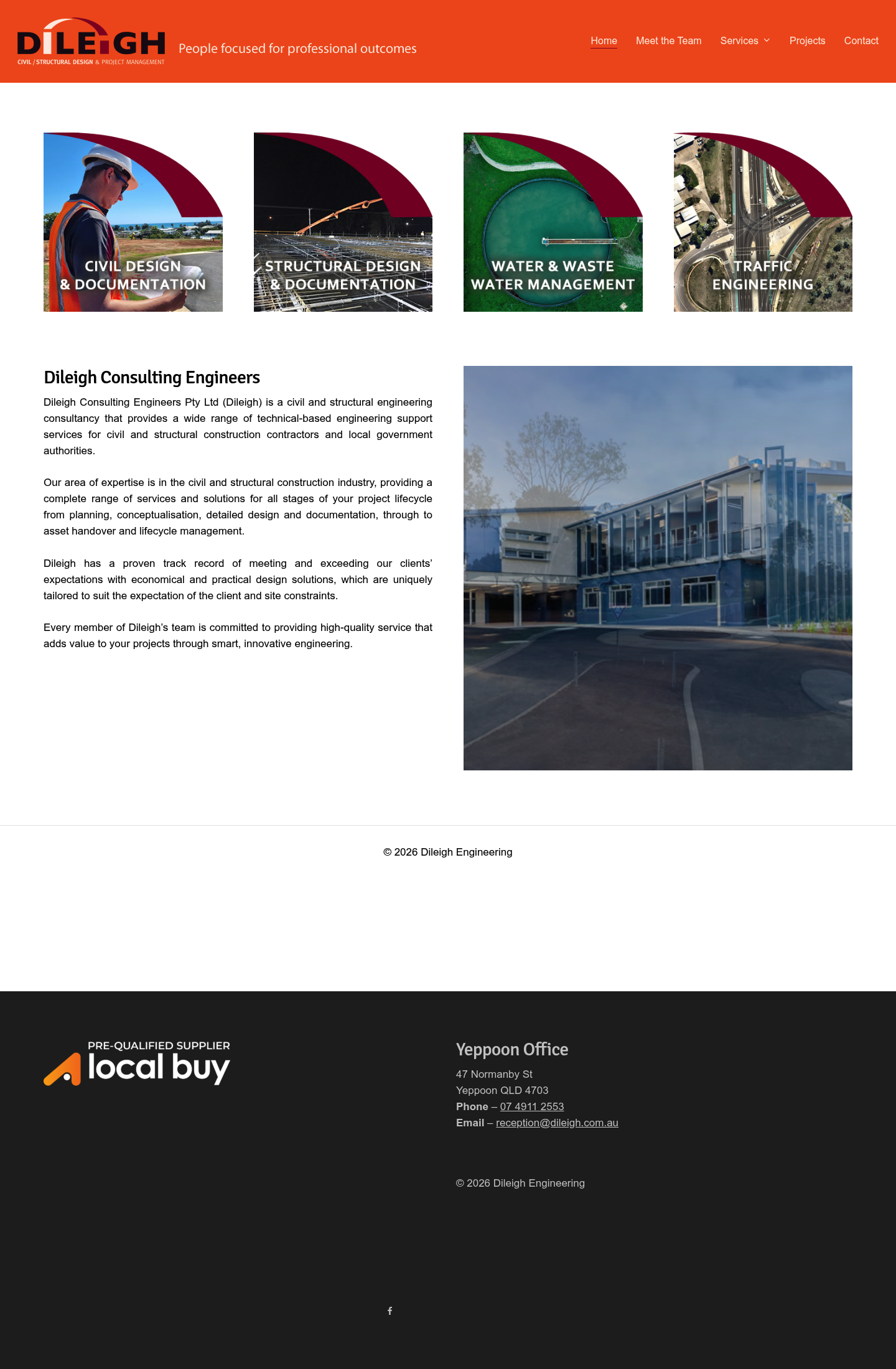 dileigh consulting engineers homepage screenshot
