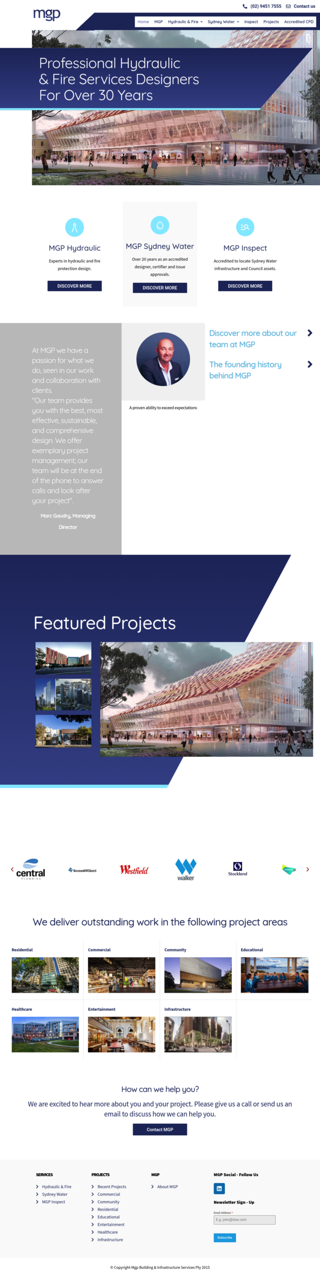 mgp Building and Infrastructure Services Pty Ltd homepage screenshot