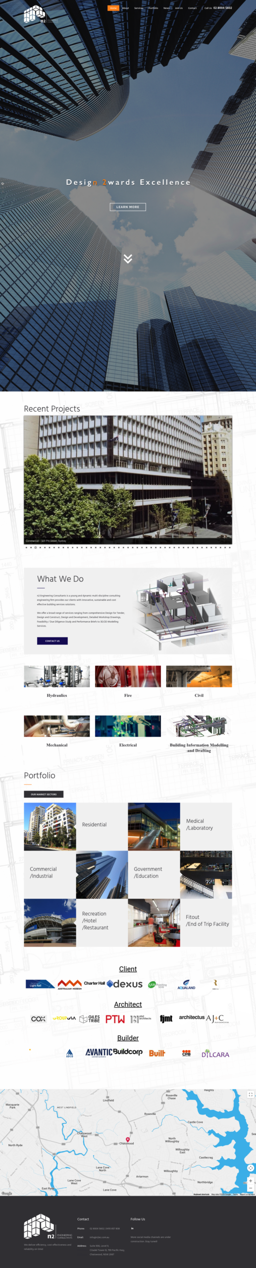 n2 Engineering Consultants homepage screenshot