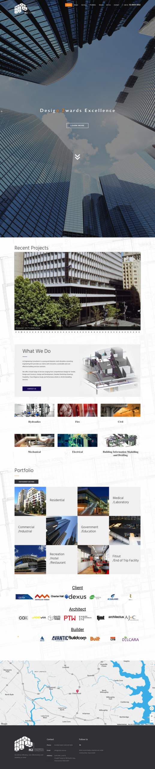 n2 Engineering Consultants homepage screenshot