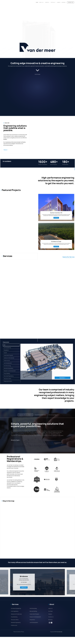 van der Meer Consulting homepage screenshot