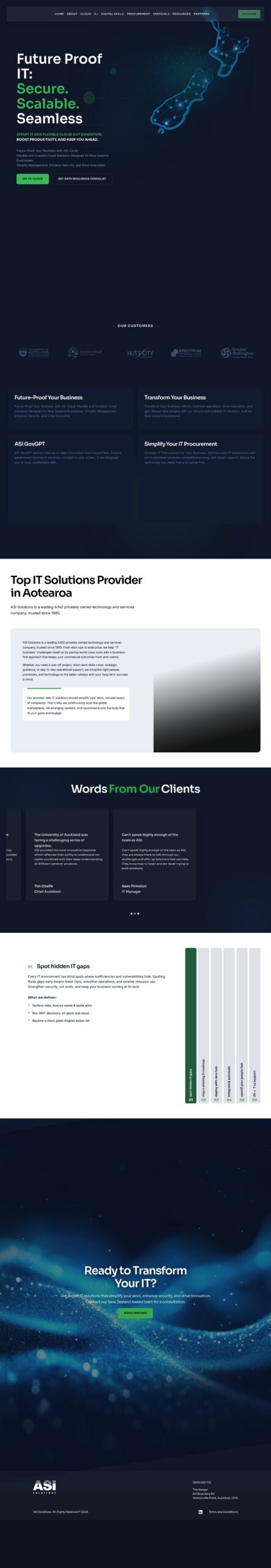 ASI Solutions NZ homepage screenshot