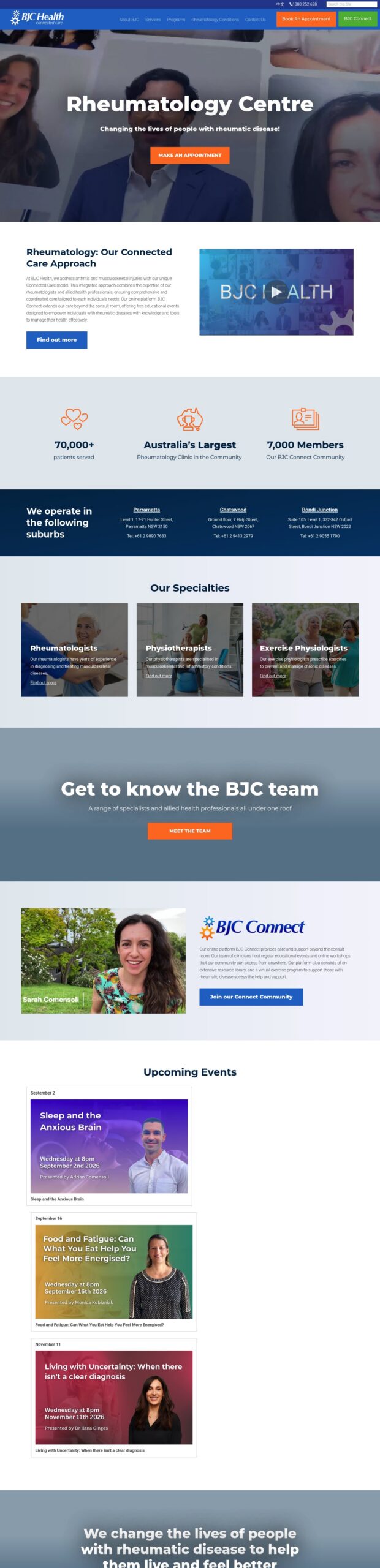 BJC Health homepage screenshot