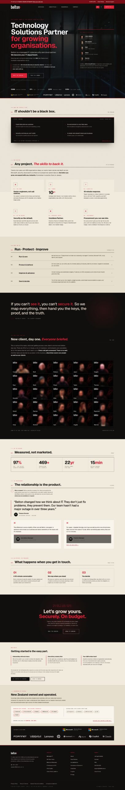 Belton IT Nexus Limited homepage screenshot