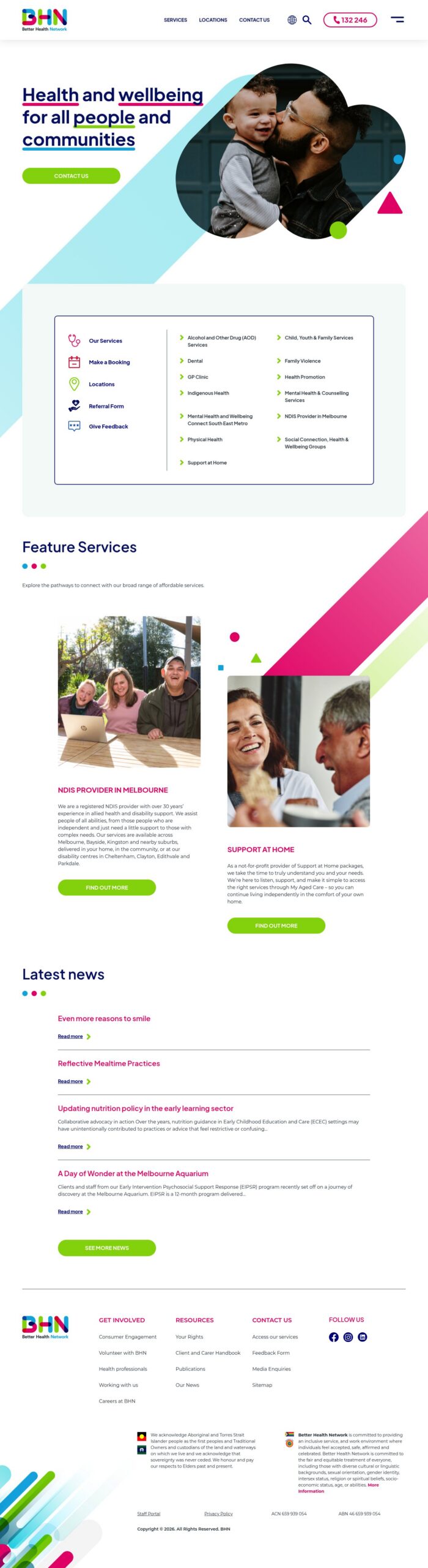Better Health Network homepage screenshot