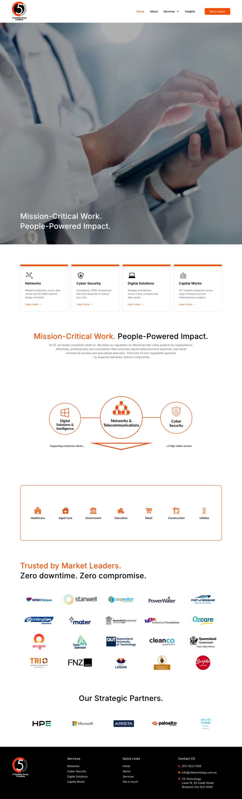 C5 Technology homepage screenshot