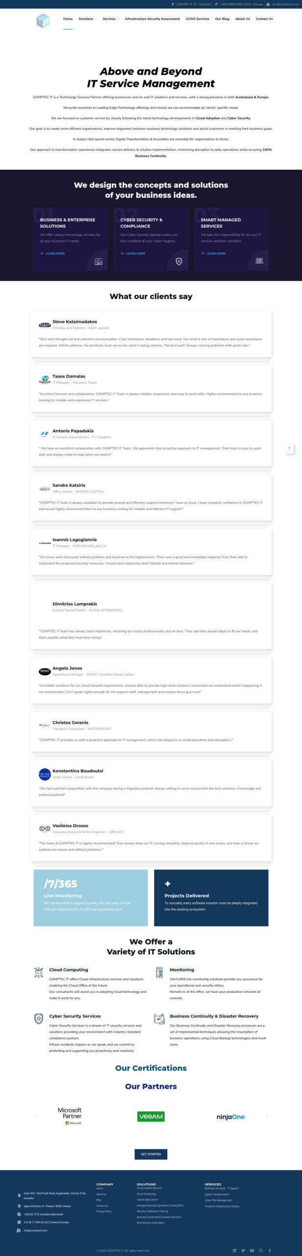 COMPTEC IT homepage screenshot