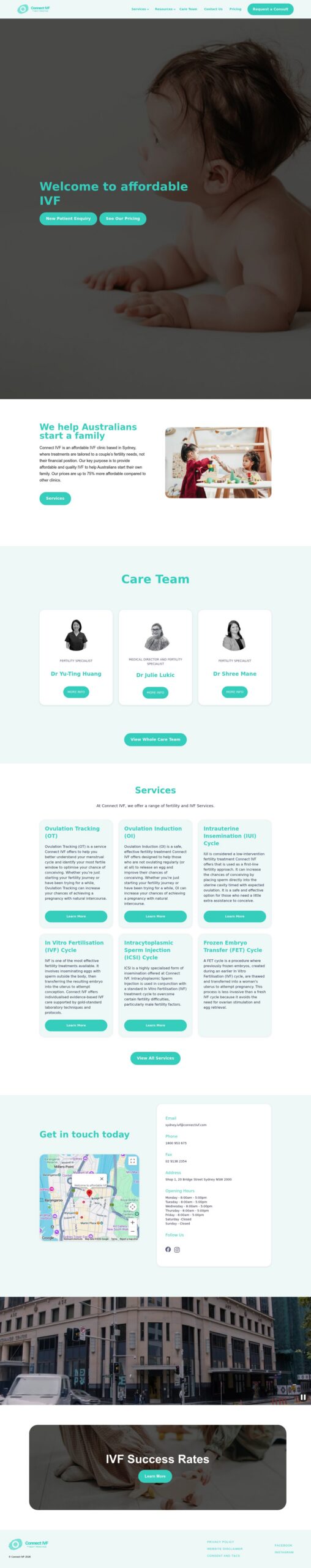 Connectivf homepage screenshot