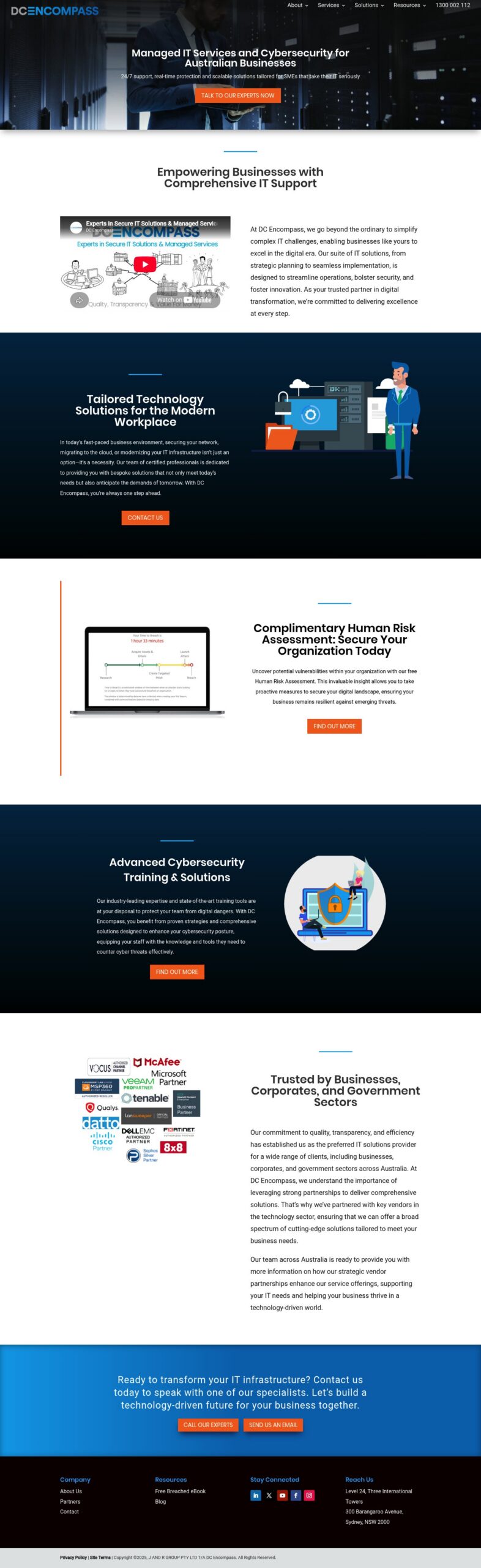 DC Encompass homepage screenshot
