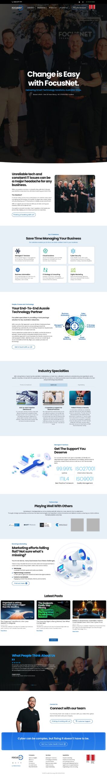 FocusNet Technology homepage screenshot