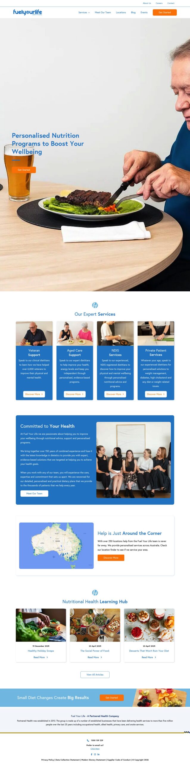 Fuel Your Life (Dietitians) homepage screenshot