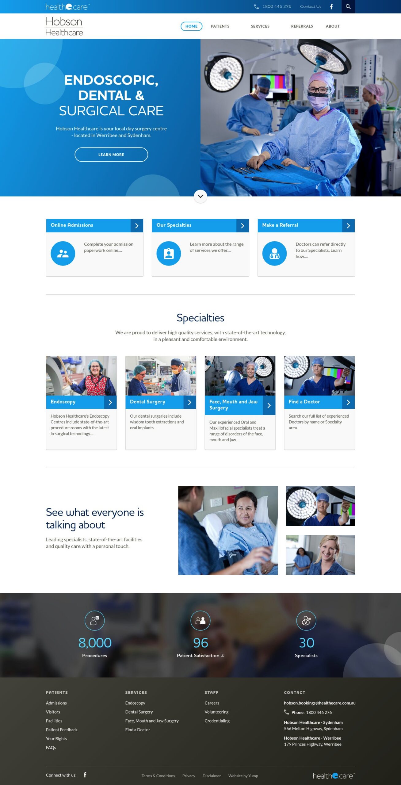 Hobson Healthcare homepage screenshot