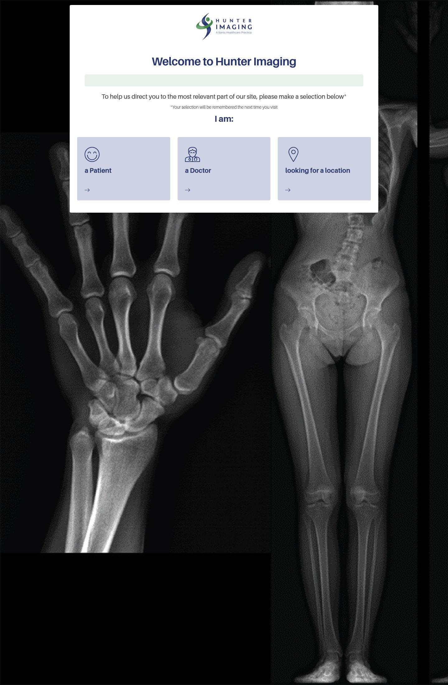 Hunter Imaging Group homepage screenshot