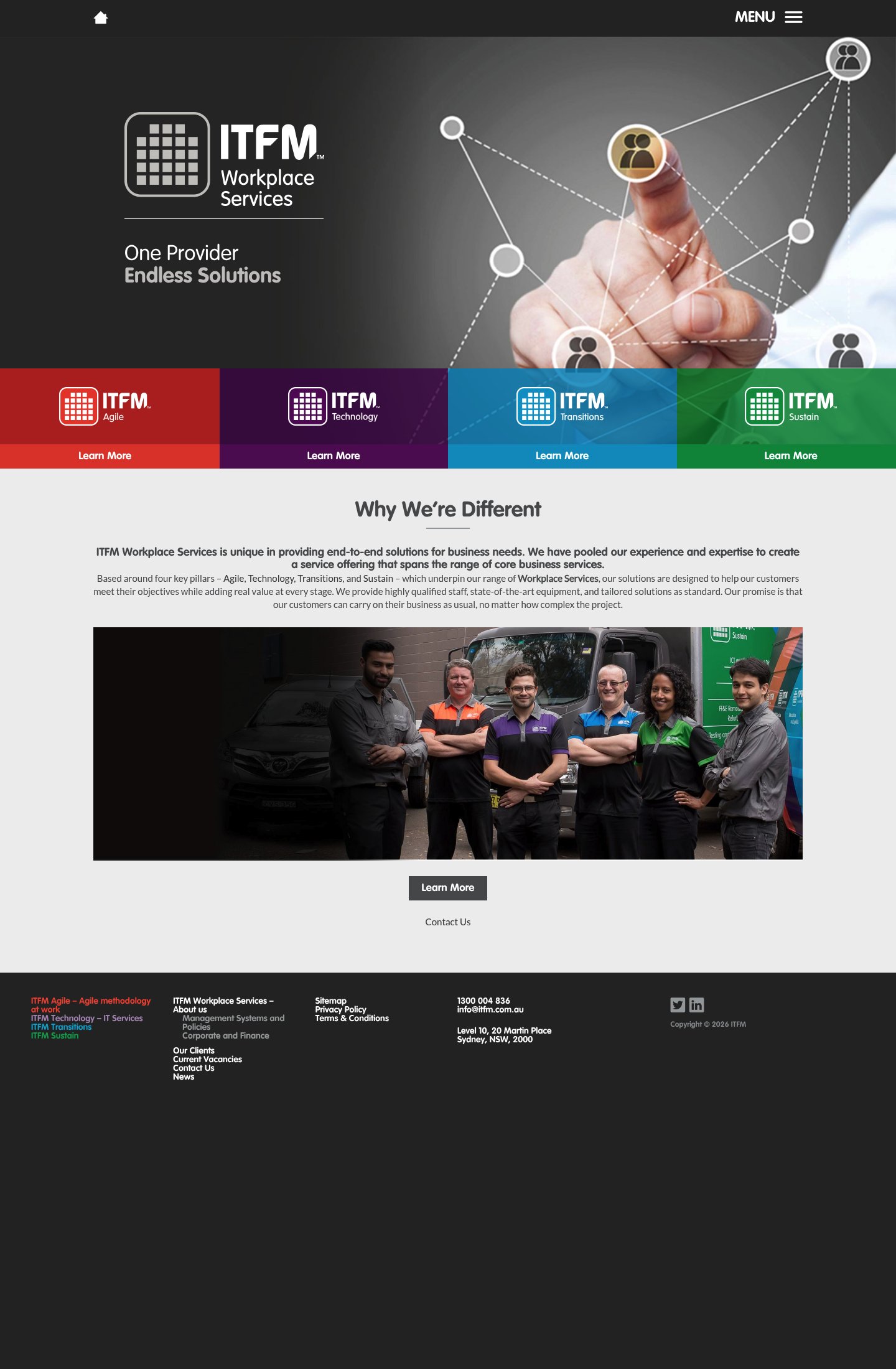 ITFM Services Pty Ltd homepage screenshot