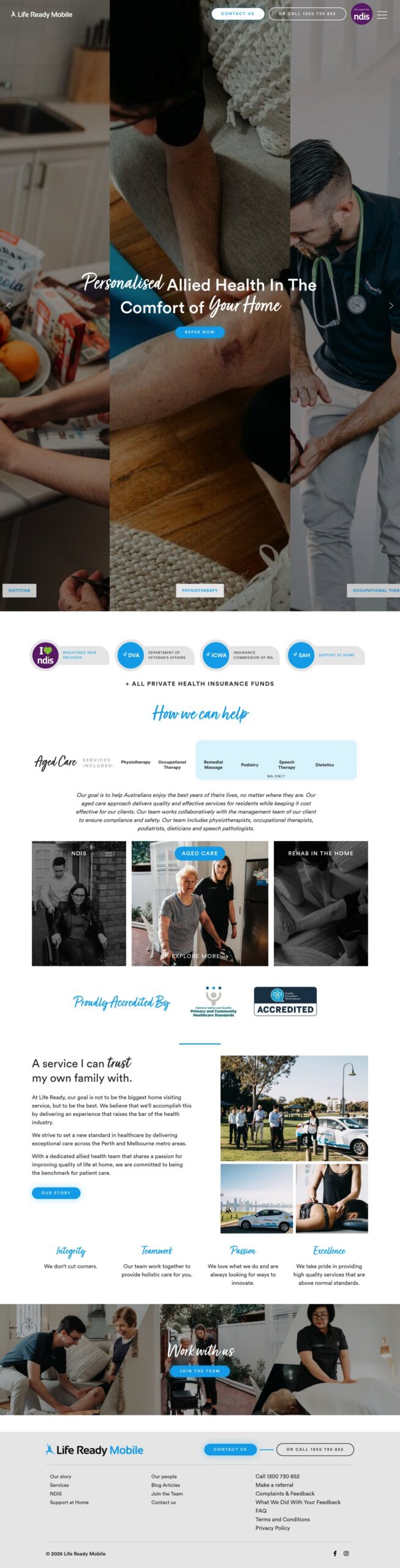 Lifereadymobile homepage screenshot