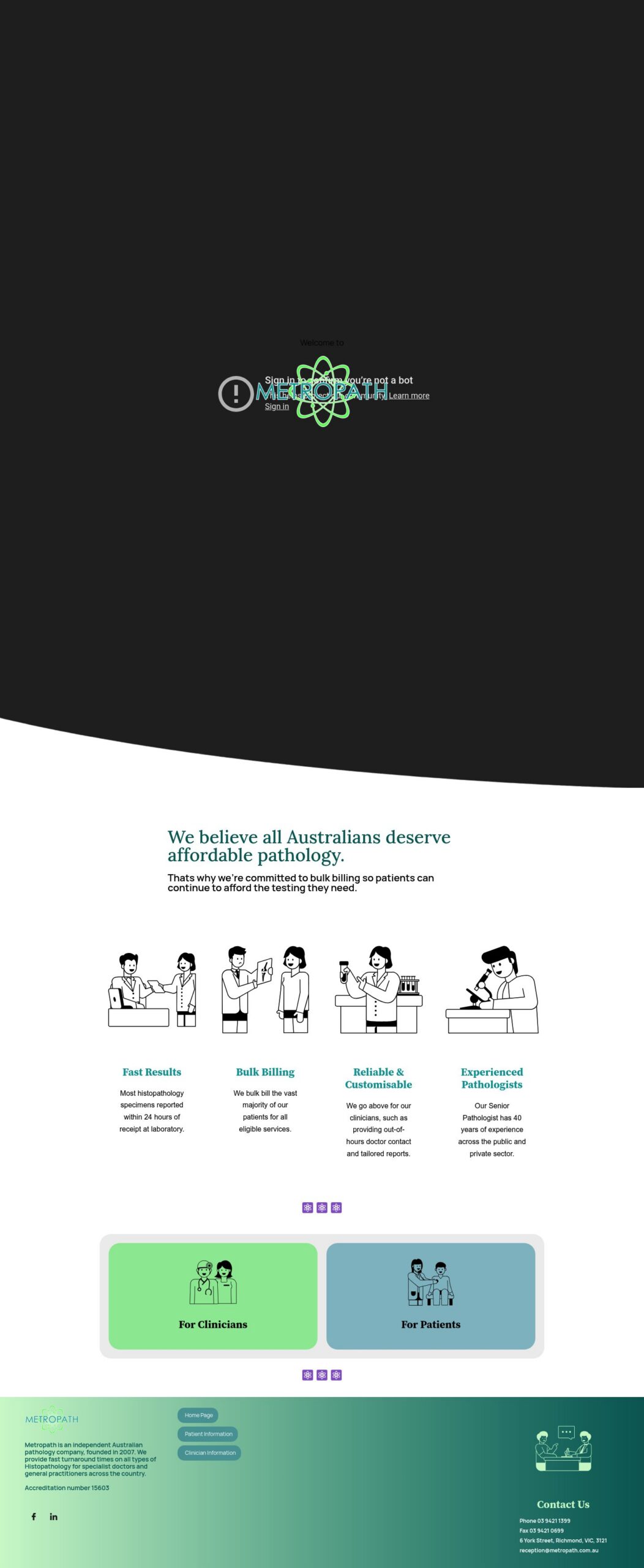 Metropath homepage screenshot