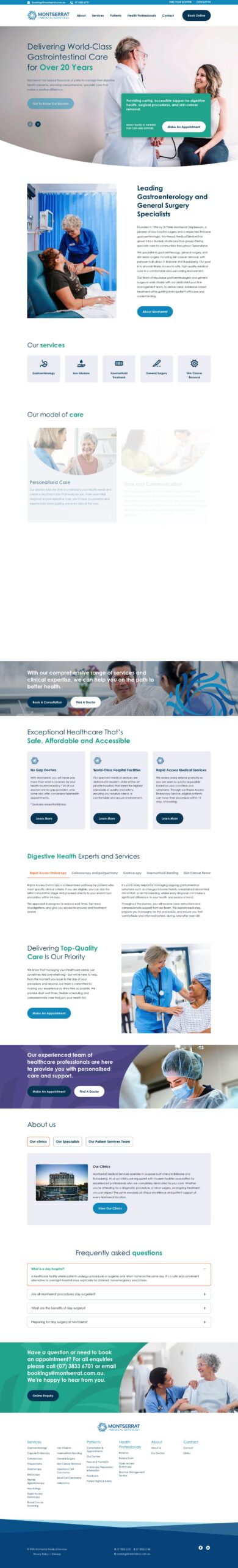Montserrat Day Hospitals homepage screenshot