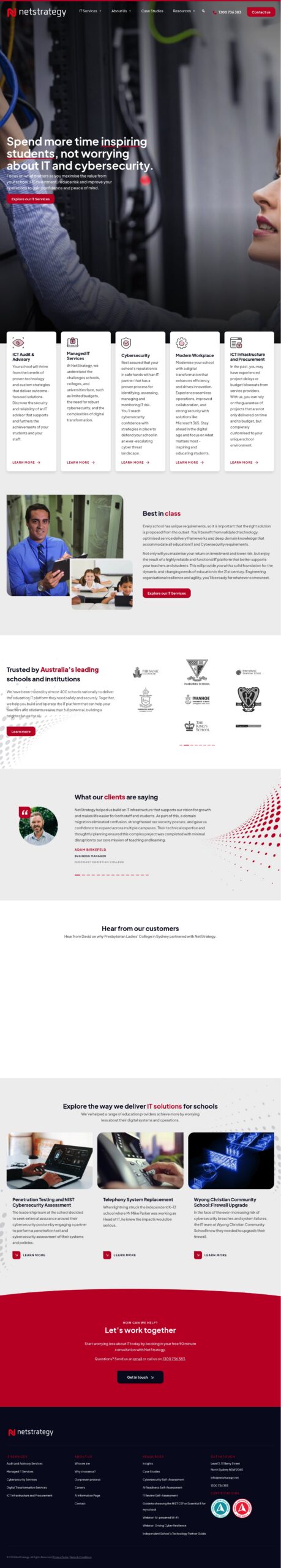 NetStrategy homepage screenshot