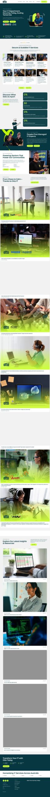 Otto IT - Humanising Technology homepage screenshot