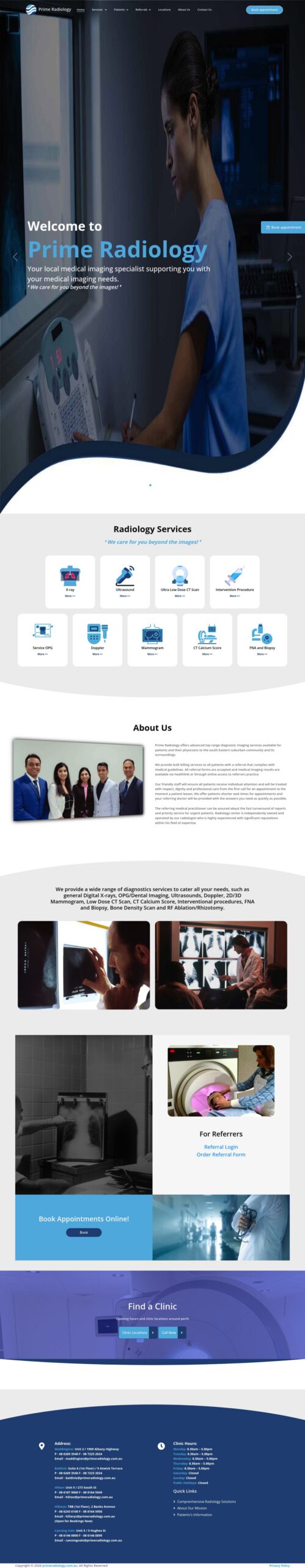 Prime Radiology homepage screenshot