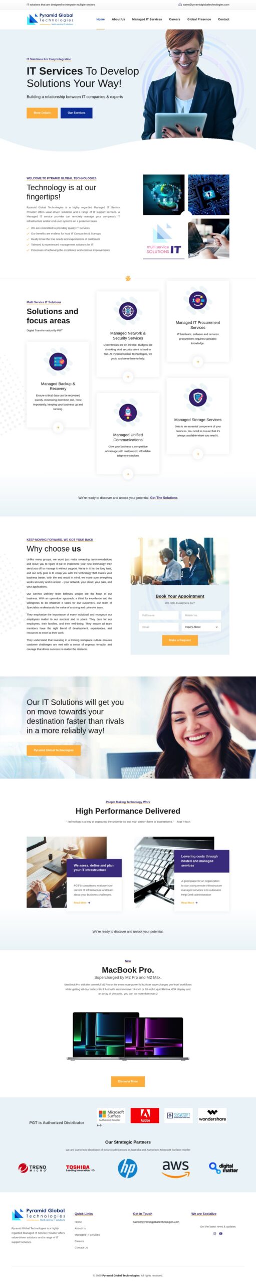 Pyramid Global Technologies homepage screenshot