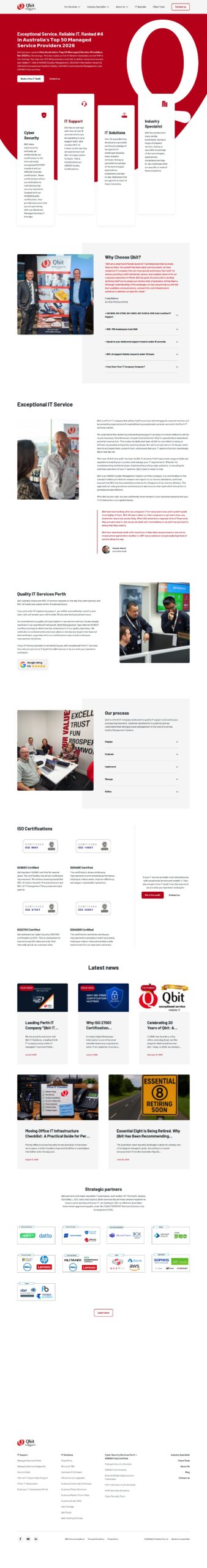 Qbit IT Solutions homepage screenshot