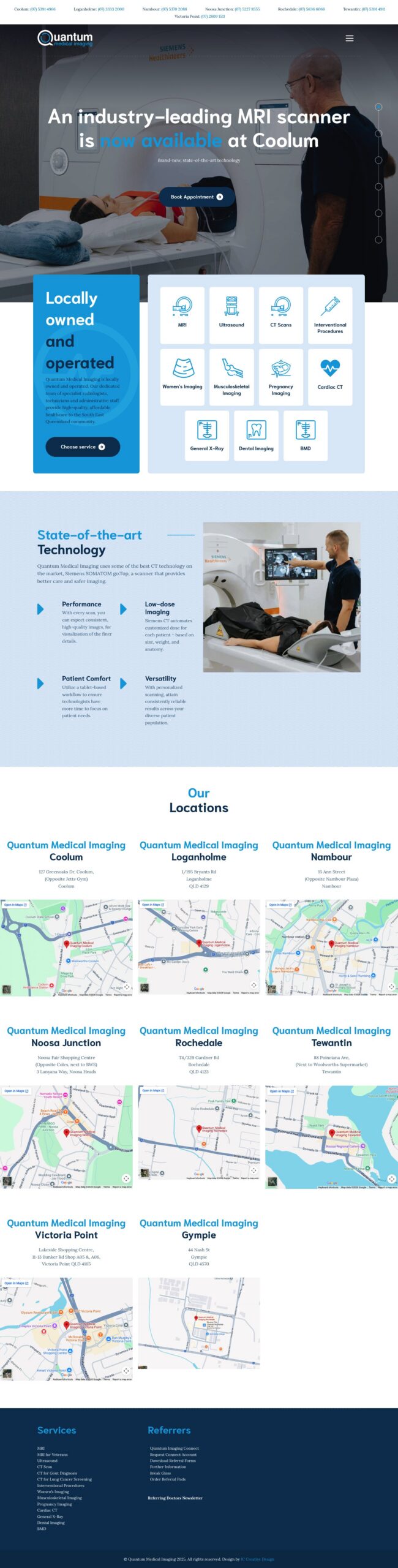 Quantum Medical Imaging homepage screenshot