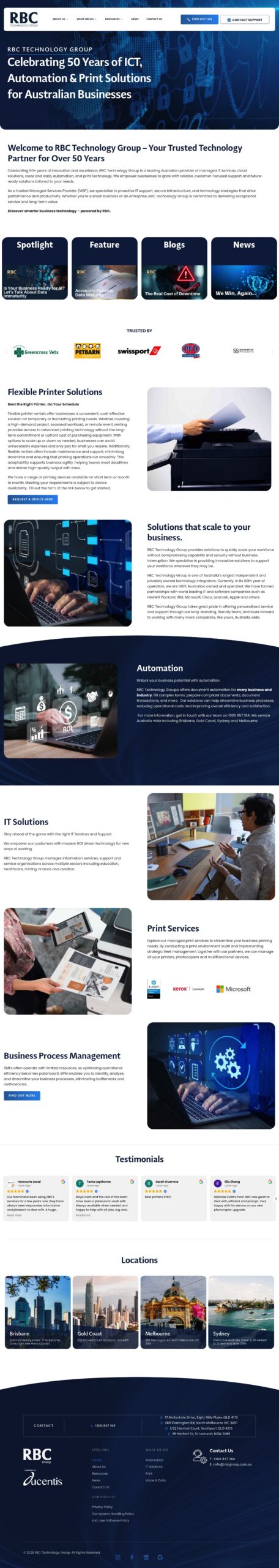 RBC Technology Group homepage screenshot
