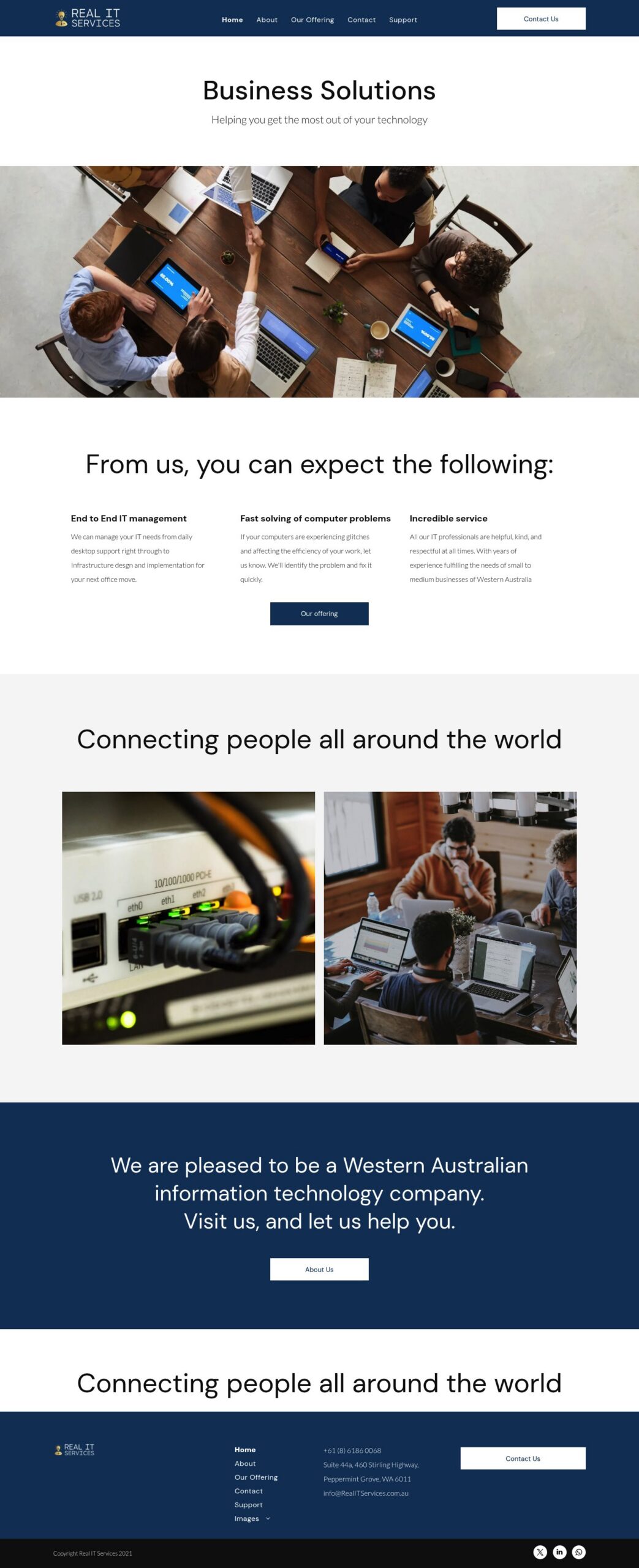 Real IT Services homepage screenshot